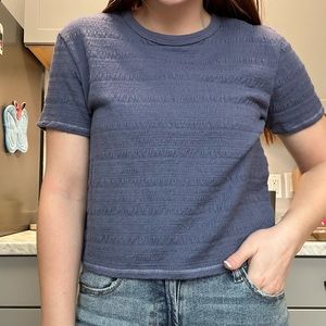 Thrifted American eagle navy tee, slightly cropped. Great condition